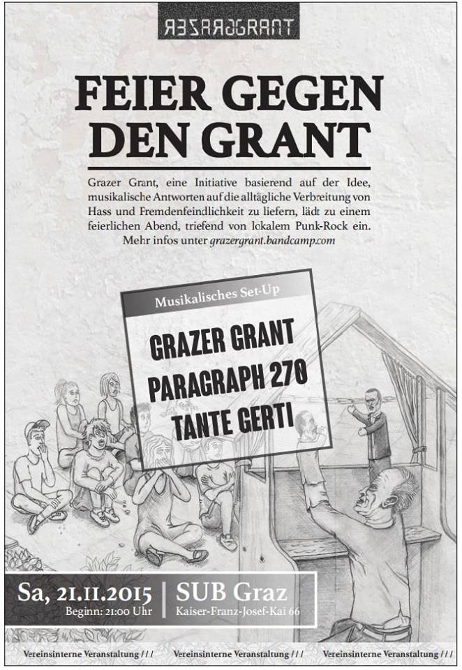 21.11.2015 Sub Feier gegen den grant Flyer
