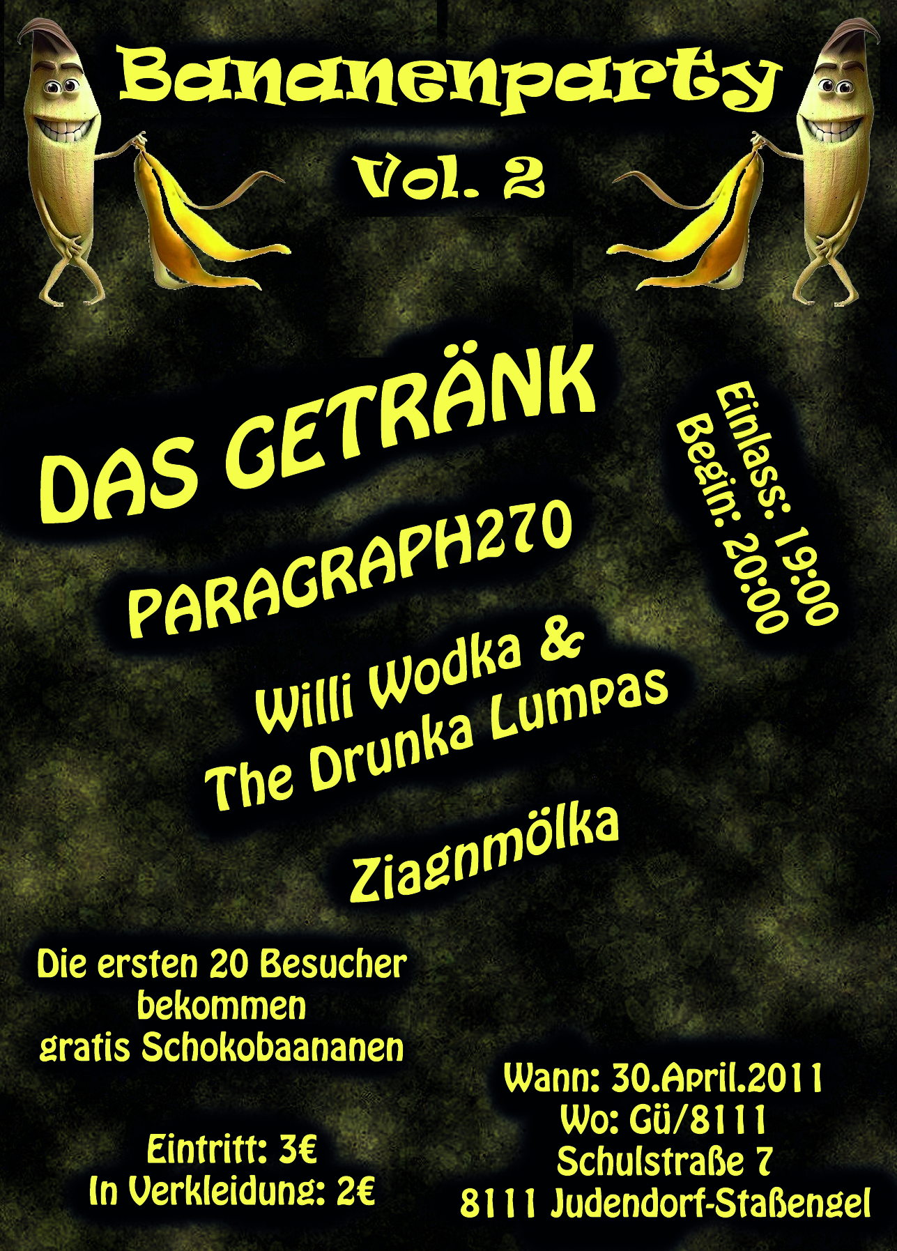 30.04.2011 Gü Bananenparty Vol. 2 Flyer