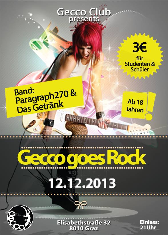 12.12.2013 Gecco Gecco goes Rock Flyer