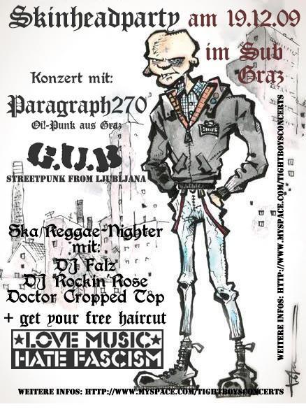 19.12.2009 Sub Skinhead Party Flyer